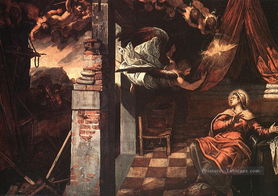 l’Annonciation italien Renaissance Tintoretto Peintures à l'huile